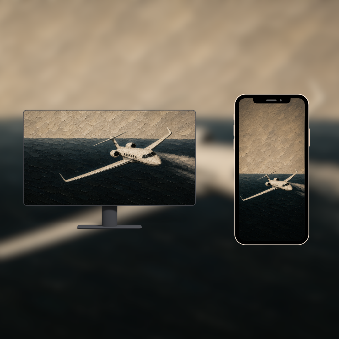 Private Jet - Wallpaper