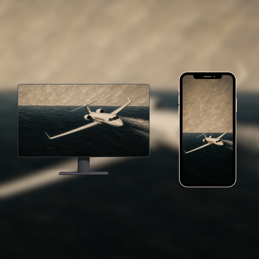 Private Jet - Wallpaper